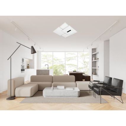 LED loftlampe dæmpbar LED/95W/230V 3000-6500K hvid + fjernbetjening