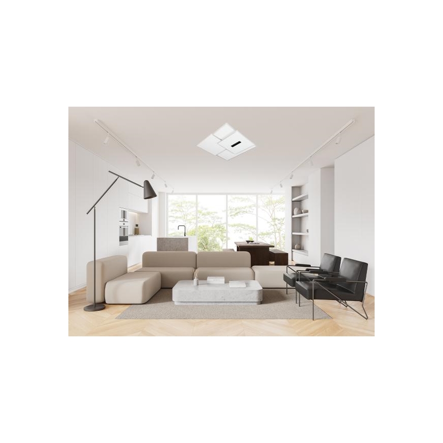 LED loftlampe dæmpbar LED/95W/230V 3000-6500K hvid + fjernbetjening