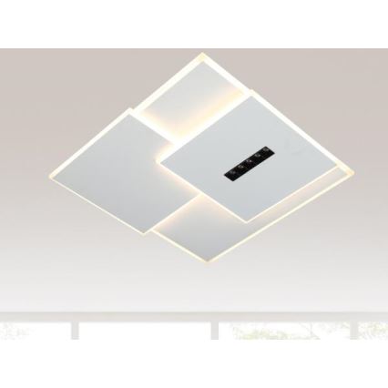 LED loftlampe dæmpbar LED/95W/230V 3000-6500K hvid + fjernbetjening
