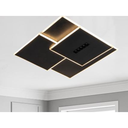 LED loftlampe dæmpbar LED/95W/230V 3000-6500K sort + fjernbetjening