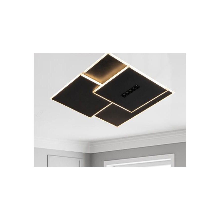 LED loftlampe dæmpbar LED/95W/230V 3000-6500K sort + fjernbetjening