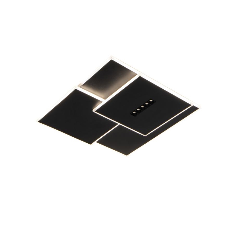 LED loftlampe dæmpbar LED/95W/230V 3000-6500K sort + fjernbetjening