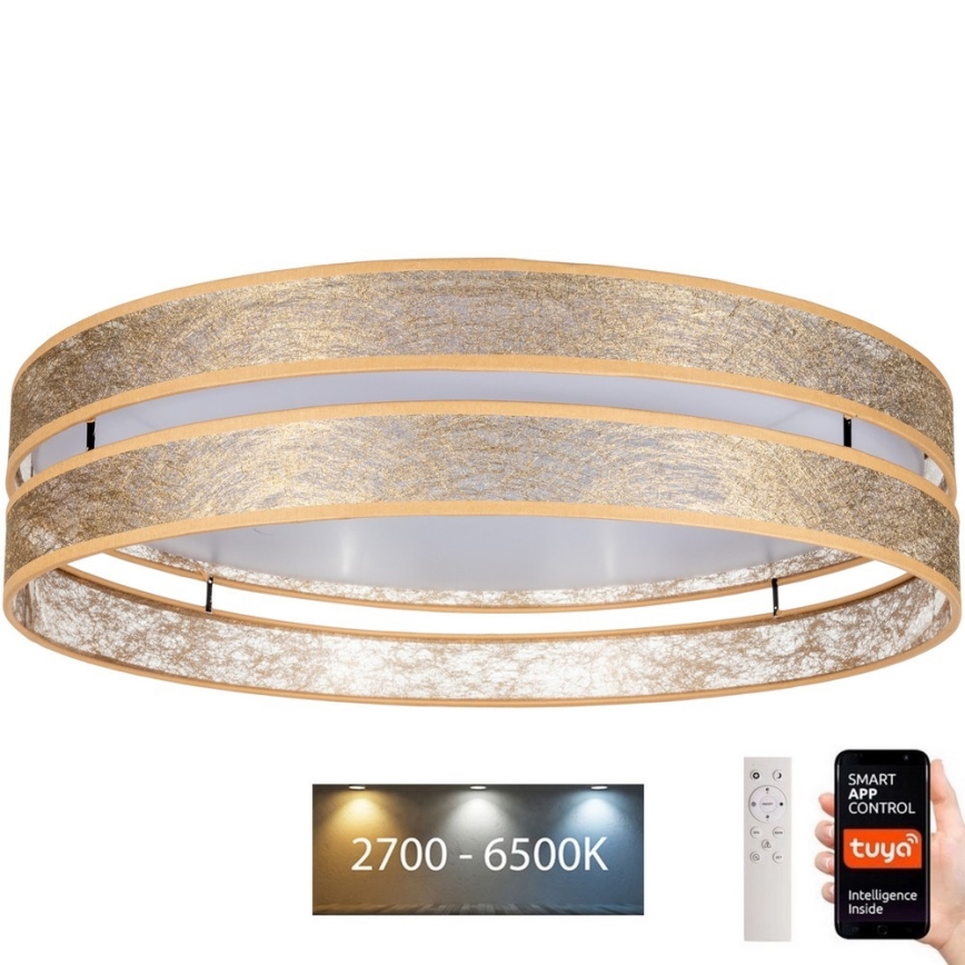 LED loftlampe dæmpbar LIMA LED/36W/230V 2700-6500K Wi-Fi Tuya + fjernbetjening guldfarvet