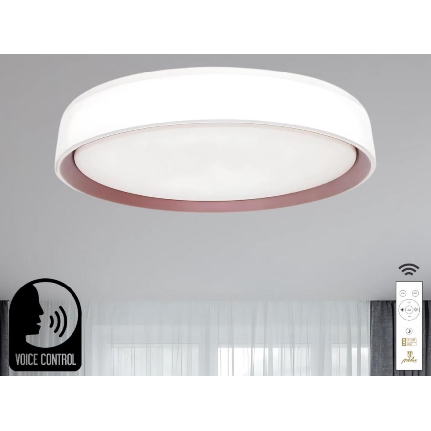LED loftlampe dæmpbar m. stemmestyring OPAL LED/48W/230V 2700-6500K hvid + fjernbetjening