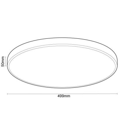 LED loftlampe dæmpbar m. stemmestyring OPAL LED/48W/230V 2700-6500K sort + fjernbetjening