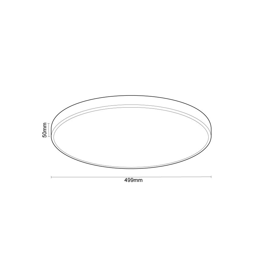 LED loftlampe dæmpbar m. stemmestyring OPAL LED/48W/230V 2700-6500K sort + fjernbetjening