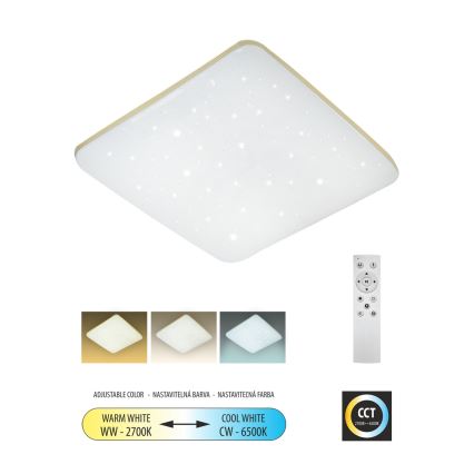 LED loftlampe dæmpbar MANA LED/36W/230V 2700-6500K 43x43 cm + fjernbetjening