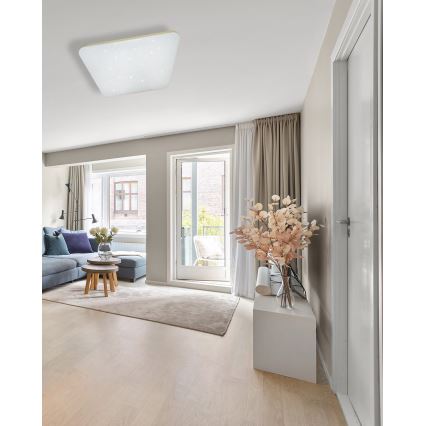 LED loftlampe dæmpbar MANA LED/60W/230V 2700-6500K 53x53 cm + fjernbetjening