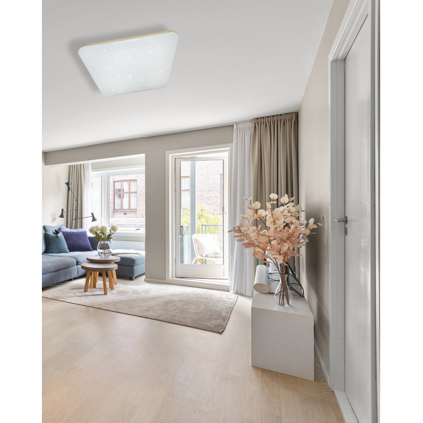 LED loftlampe dæmpbar MANA LED/60W/230V 2700-6500K 53x53 cm + fjernbetjening