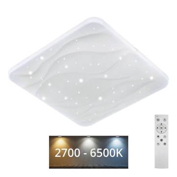 LED loftlampe dæmpbar NERIS LED/60W/230V 2700-6500K 53x53 cm + fjernbetjening