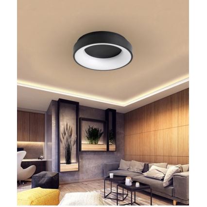 LED loftlampe dæmpbar NOVA LED/54W/230V 3000-6500K sort + fjernbetjening