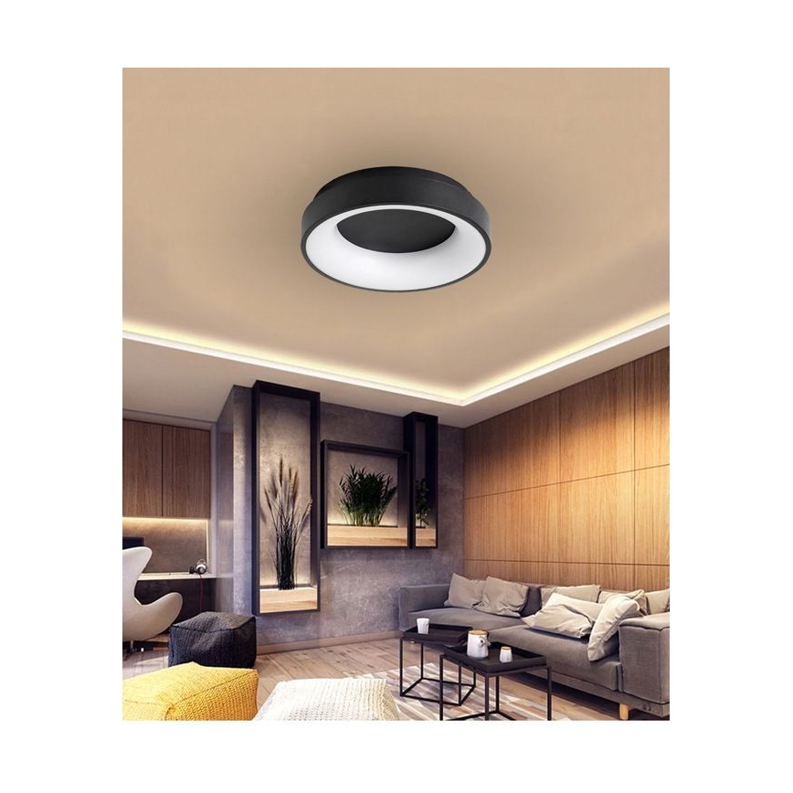 LED loftlampe dæmpbar NOVA LED/54W/230V 3000-6500K sort + fjernbetjening