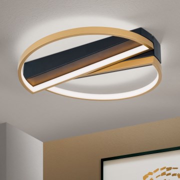 LED loftlampe dæmpbar OLGA LED/28W/230V guldfarvet/sort