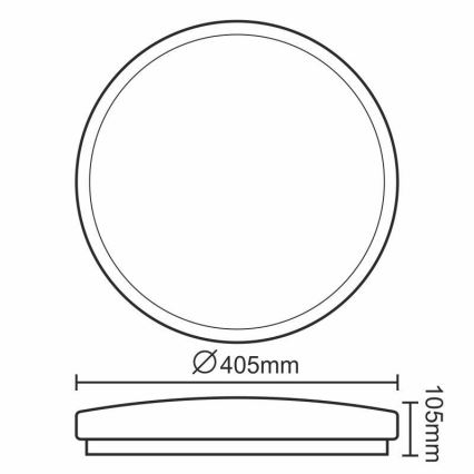 LED loftlampe dæmpbar OPAL LED/24W/230V