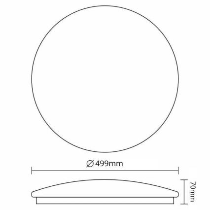 LED loftlampe dæmpbar OPAL LED/48W/230V 3000-6500K diameter 49,9 cm + fjernbetjening