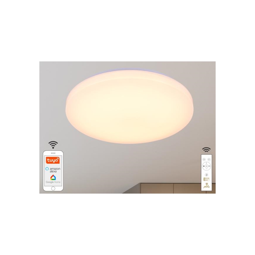 LED loftlampe dæmpbar OPAL LED/48W/230V 2700-6500K Wi-Fi Tuya hvid + fjernbetjening