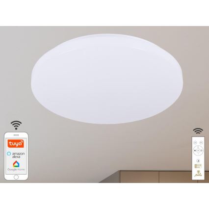 LED loftlampe dæmpbar OPAL LED/48W/230V 2700-6500K Wi-Fi Tuya hvid + fjernbetjening