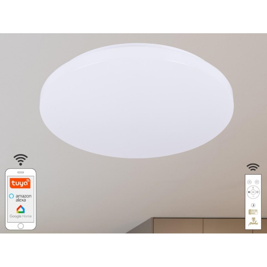LED loftlampe dæmpbar OPAL LED/48W/230V 2700-6500K Wi-Fi Tuya hvid + fjernbetjening