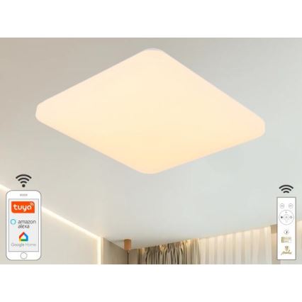 LED loftlampe dæmpbar OPAL LED/48W/230V 2700-6500K Wi-Fi Tuya hvid + fjernbetjening