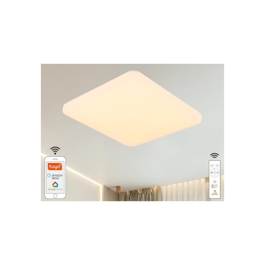 LED loftlampe dæmpbar OPAL LED/48W/230V 2700-6500K Wi-Fi Tuya hvid + fjernbetjening
