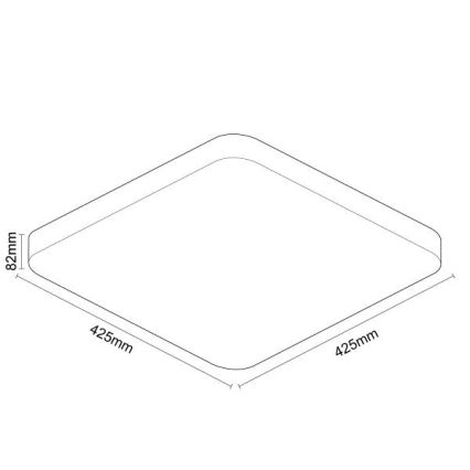 LED loftlampe dæmpbar OPAL LED/48W/230V 2700-6500K Wi-Fi Tuya hvid + fjernbetjening