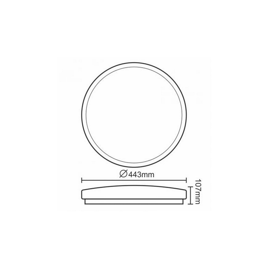 LED loftlampe dæmpbar OPAL LED/50W/230V + fjernbetjening