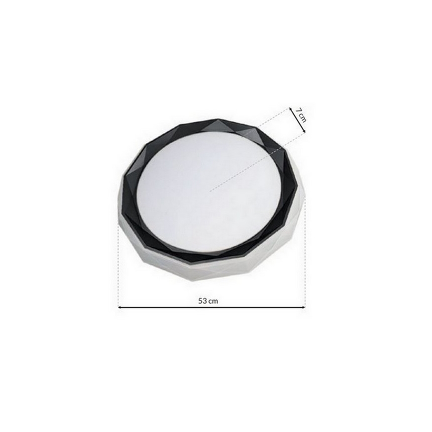 LED loftlampe dæmpbar OSCAR LED/45W/230V 3000-6000K sort + fjernbetjening