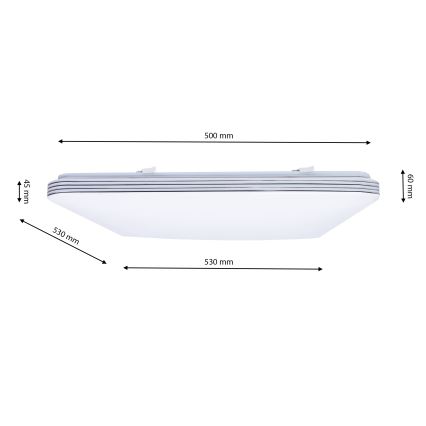 LED loftlampe dæmpbar PALERMO LED/72W/230V