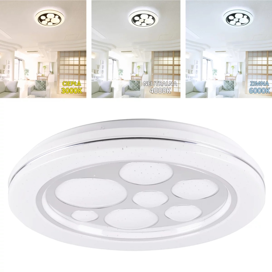 LED loftlampe dæmpbar PLANET LED/72W/230V diam. 48 cm 3000-6500K + fjernbetjening