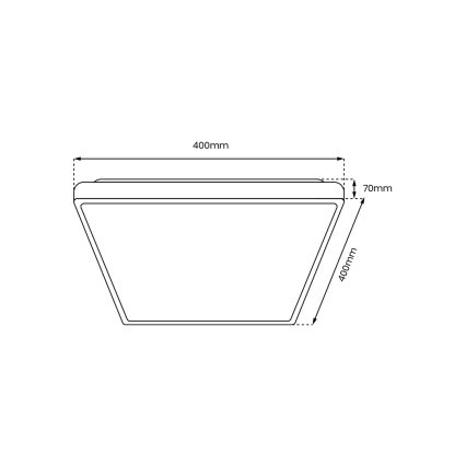 LED loftlampe dæmpbar QUADRO LED/38W/230V 3000-6000K hvid + fjernbetjening