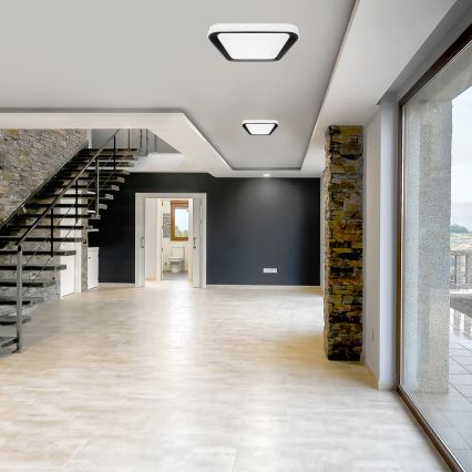LED loftlampe dæmpbar QUADRO LED/38W/230V 3000-6000K hvid/sort + fjernbetjening
