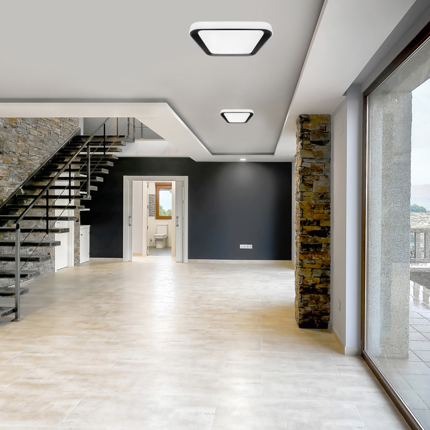 LED loftlampe dæmpbar QUADRO LED/38W/230V 3000-6000K hvid/sort + fjernbetjening