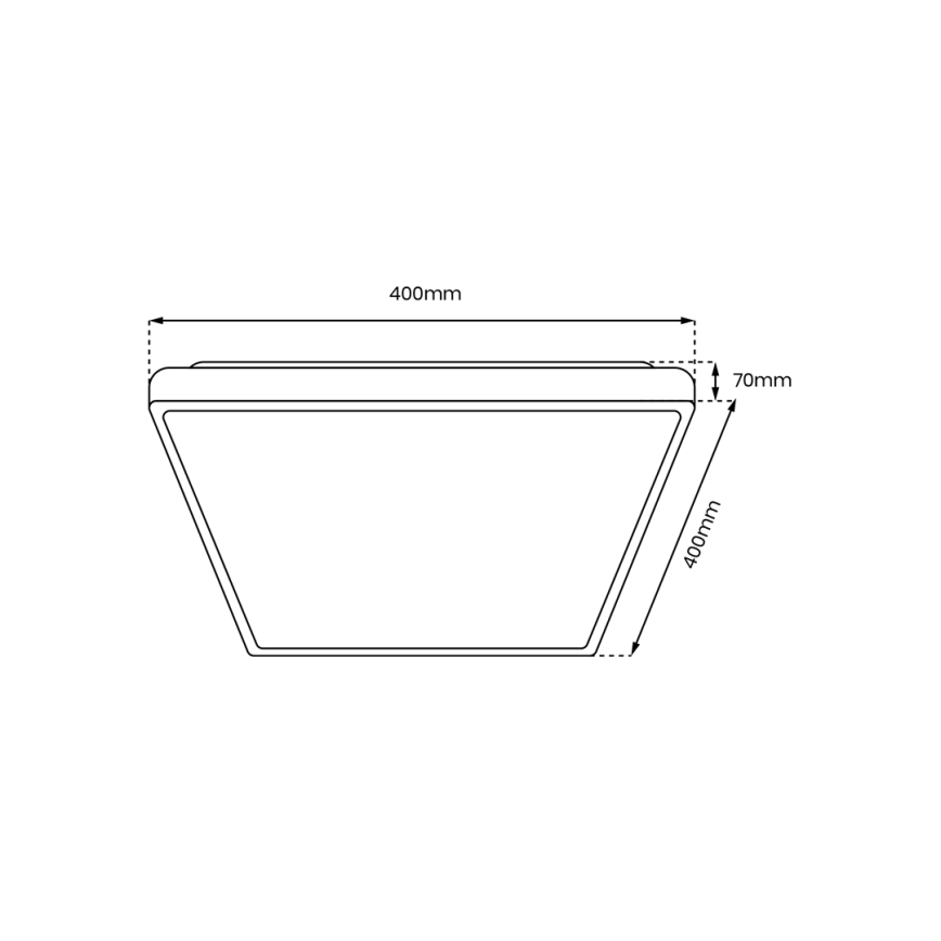 LED loftlampe dæmpbar QUADRO LED/38W/230V 3000-6000K hvid/sort + fjernbetjening