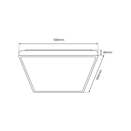 LED loftlampe dæmpbar QUADRO LED/66W/230V 3000-6000K hvid + fjernbetjening