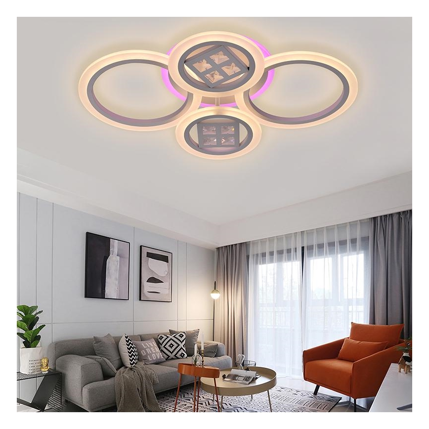 LED loftlampe dæmpbar RGB-farver LED/50W/230V 3000-6500K + fjernbetjening