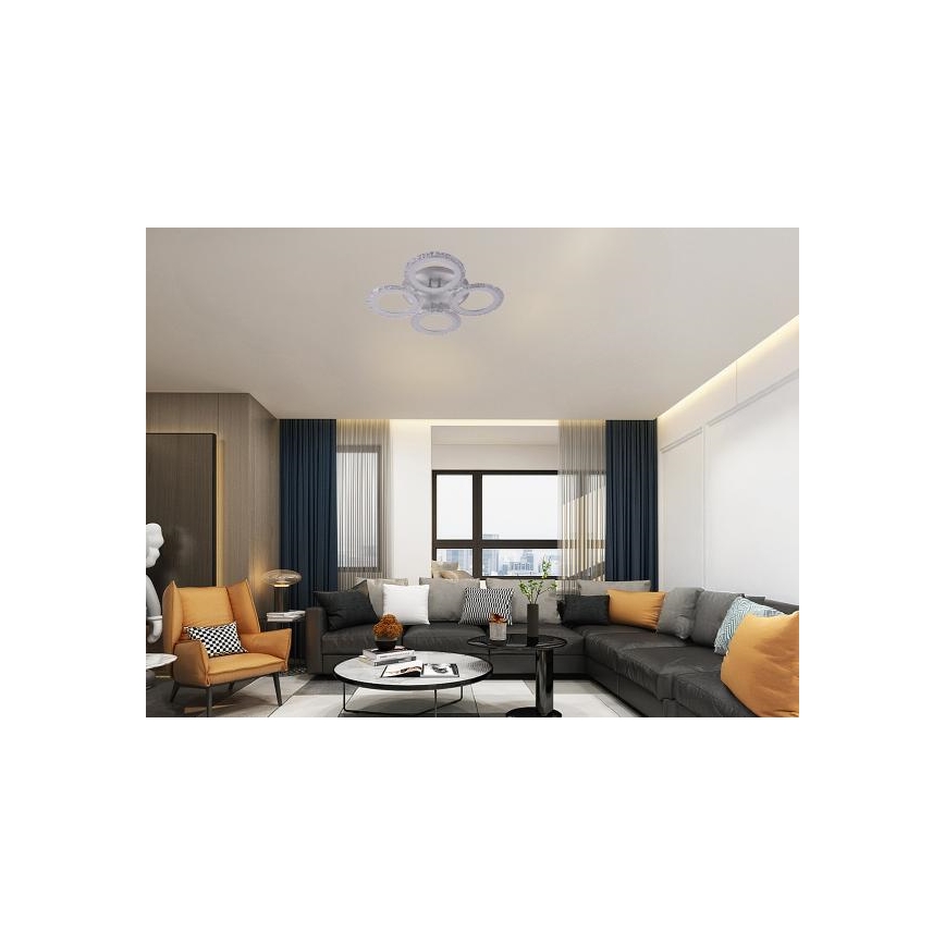 LED loftlampe dæmpbar RGB-farver LED/55W/230V 3000-6500K + fjernbetjening