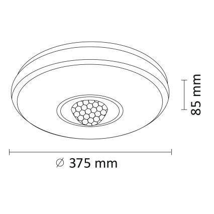 LED loftlampe dæmpbar RGB-farver MAGIC DISCO LED/18W/230V + fjernbetjening