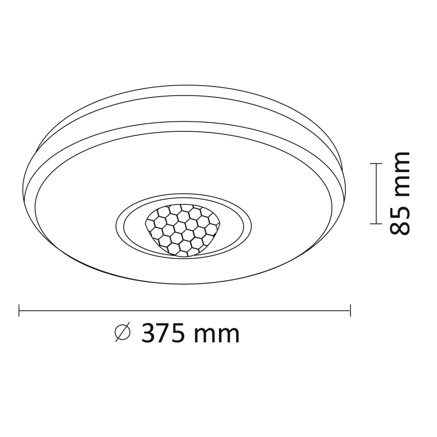 LED loftlampe dæmpbar RGB-farver MAGIC DISCO LED/18W/230V + fjernbetjening