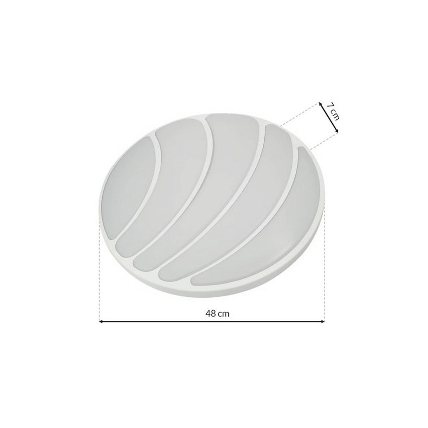 LED loftlampe dæmpbar SHELL WHITE LED/40W/230V + fjernbetjening