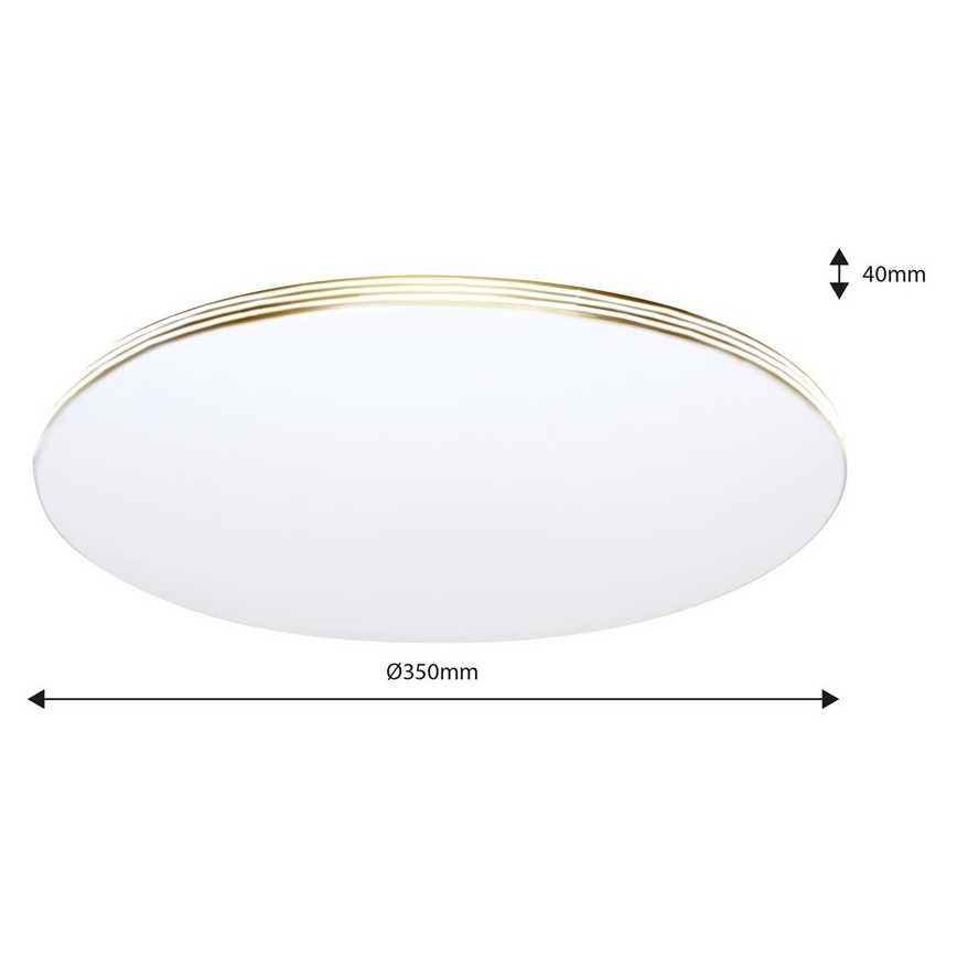 LED loftlampe dæmpbar SIENA GOLD LED/30W/230V + fjernbetjening