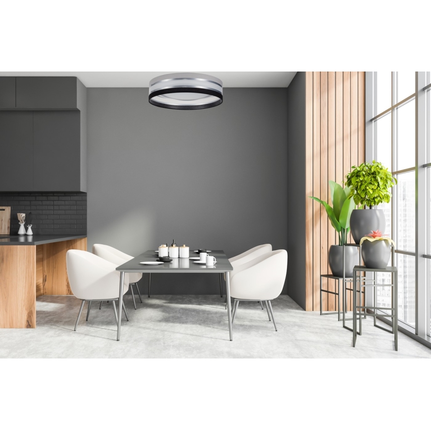 LED loftlampe dæmpbar SMART CORAL LED/24W/230V Wi-Fi Tuya sort/grå + fjernbetjening