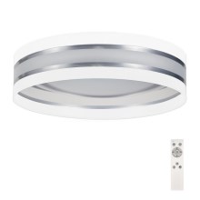LED loftlampe dæmpbar SMART CORAL LED/24W/230V hvid/sølvfarvet + fjernbetjening