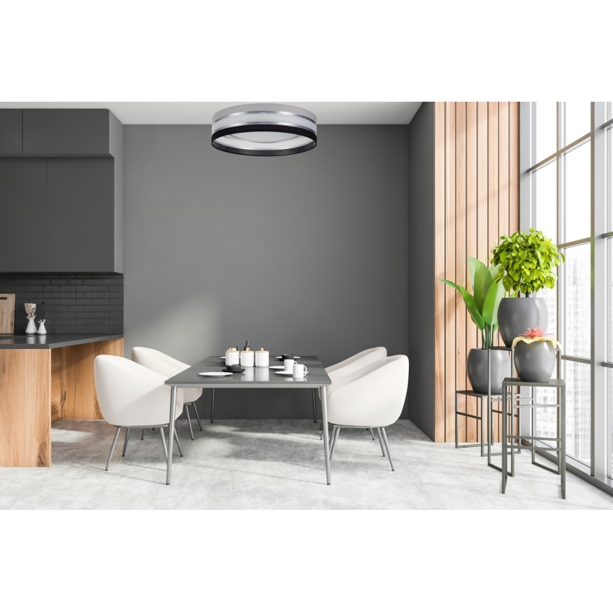 LED loftlampe dæmpbar SMART CORAL LED/24W/230V sort/grå + fjernbetjening
