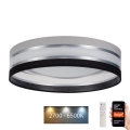 LED loftlampe dæmpbar SMART CORAL LED/24W/230V Wi-Fi Tuya sort/grå + fjernbetjening
