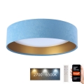 LED loftlampe dæmpbar SMART GALAXY LED/24W/230V diam. 45 cm 2700-6500K Wi-Fi Tuya blå/guldfarvet + fjernbetjening
