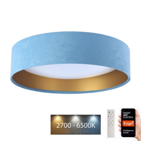 LED loftlampe dæmpbar SMART GALAXY LED/24W/230V diam. 45 cm 2700-6500K Wi-Fi Tuya blå/guldfarvet + fjernbetjening