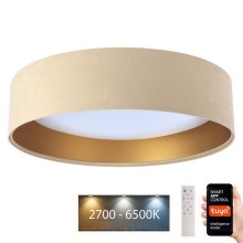 LED loftlampe dæmpbar SMART GALAXY LED/36W/230V diam. 55 cm 2700-6500K Wi-Fi Tuya beige/guldfarvet + fjernbetjening