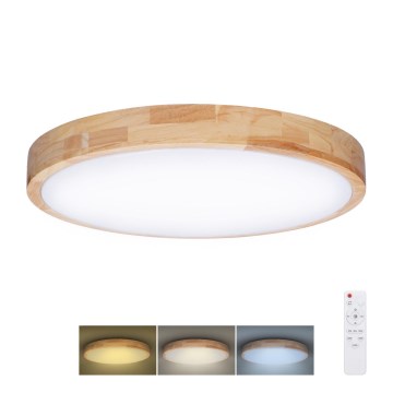 LED loftlampe dæmpbar SOLID OAK LED/48W/230V 3000-6500K eg diameter 39 cm + fjernbetjening