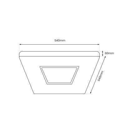 LED loftlampe dæmpbar SPARKY LED/65W/230V 3000-6000K + fjernbetjening