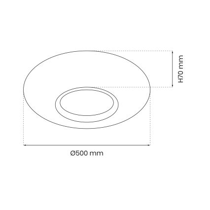 LED loftlampe dæmpbar TOKYO LED/48W/230V 3000-6000K + fjernbetjening